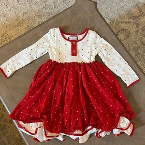 SweetHoney Red and White Polka Dot Kids Dress